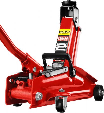 STAYER R-28 2т 130-350мм подкатной домкрат для легковых а/м, RED FORCE