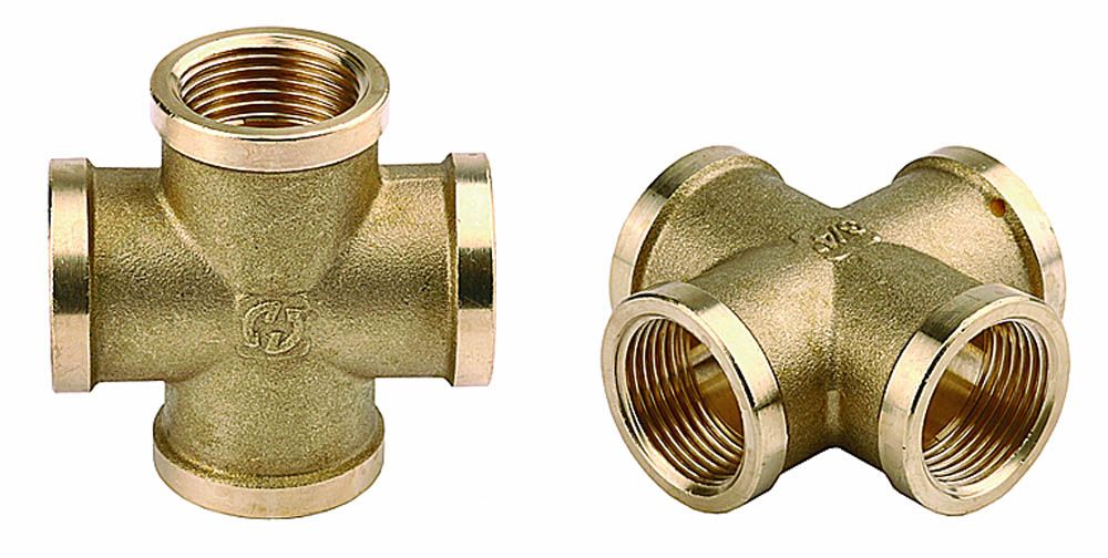 Крестовина GENERAL FITTINGS латунь, г/г/г/г, 3/4"