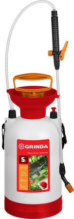 Опрыскиватель садовый GRINDA Aqua Spray, широкая горловина, устойчивое дно, алюминиевый удлинитель, 5л 