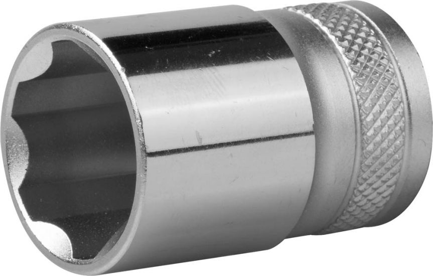 Торцовая головка KRAFTOOL INDUSTRIE QUALITAT, Cr-V, SUPER-LOCK, хромосатинированная, 1/2, 19 мм 