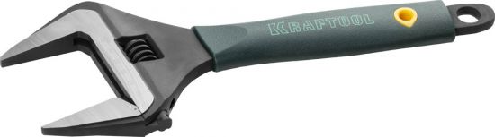 Ключ KRAFTOOL разводной,Cr-V,фосфатир,эргоном рукоятка из эластомера,увел зев,угол наклона губок 15град,300мм/12, 60мм 