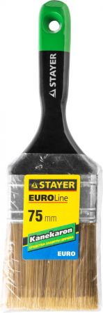 Кисть плоская STAYER AQUA-KANEKARON, искусственная щетина, деревянная ручка, 75мм 