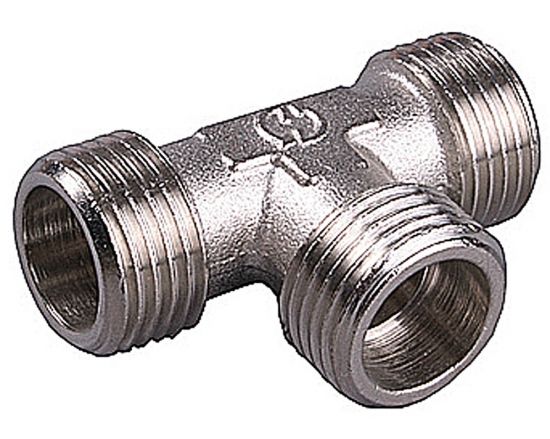 Тройник GENERAL FITTINGS никелированная латунь, ш/ш/ш, 3/4"