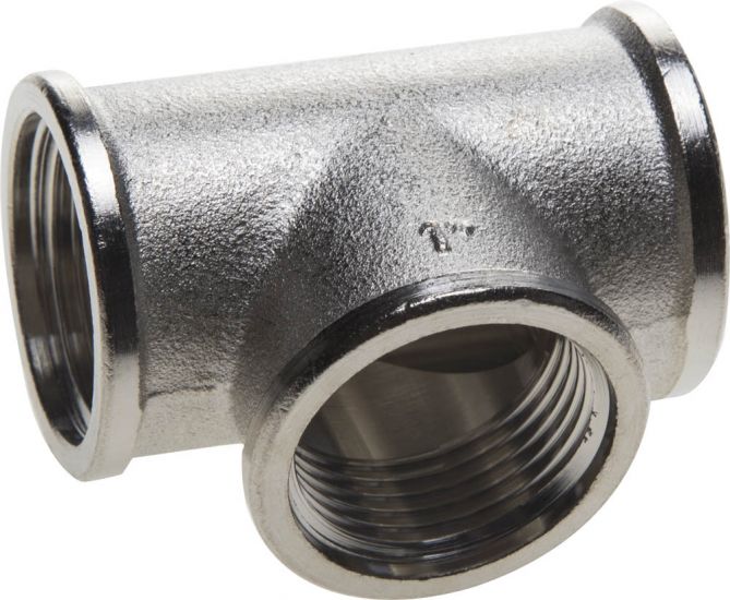 Тройник GENERAL FITTINGS никелированная латунь, г/г/г, 1"
