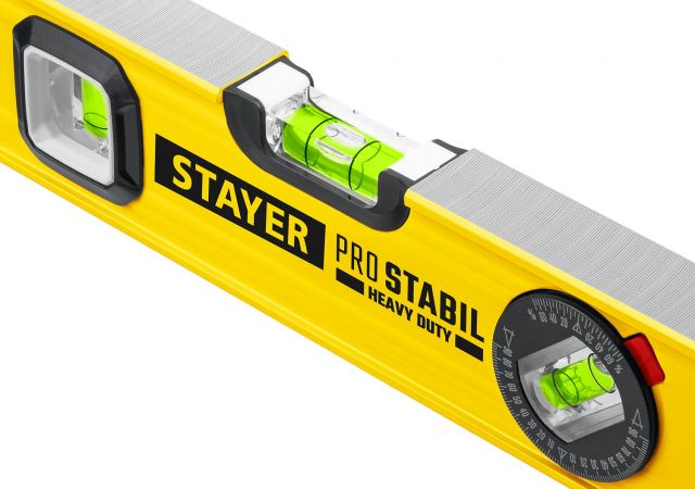 STAYER ProSTABIL 1000 мм уровень строительный фрезерованный STAYER ProSTABIL 1000 мм уровень строительный фрезерованный