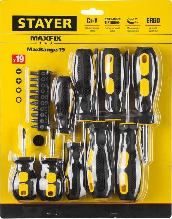 STAYER Hercules-19 набор: отвертка-битодержатель с насадками 19 шт STAYER Hercules-19 набор: отвертка-битодержатель с насадками 19 шт