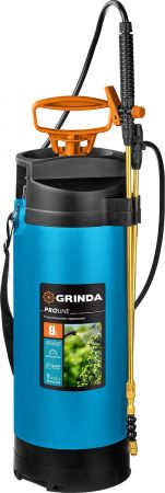 Опрыскиватель GRINDA садовый Clever Spray, 8 л, с латунным телескоп. удлинителем и упорами для ног 