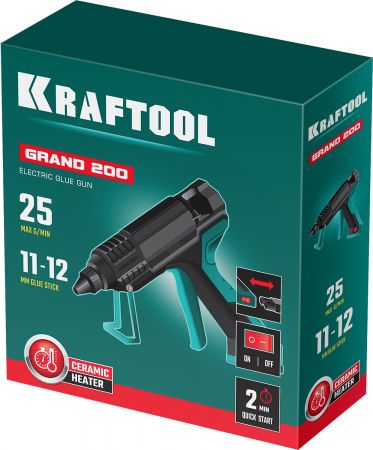 KRAFTOOL Grand 200 пистолет термоклеевой электрический, d 11-12 мм 25 г/мин KRAFTOOL Grand 200 пистолет термоклеевой электрический, d 11-12 мм 25 г/мин