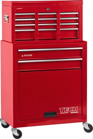 Тележка инструментальная STAYER MASTER комбо, 2 ящика + ящик настольный, 7 полок, 616х330х742мм 