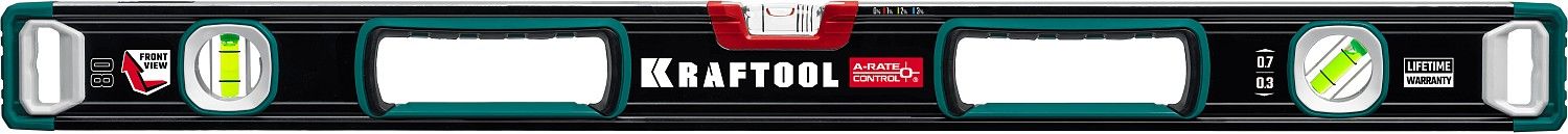 Kraftool A-RATE CONTROL 800 мм, сверхпрочный уровень с зеркальным глазком