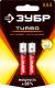 Батарейка Зубр TURBO щелочная (алкалиновая), тип AAA, 1,5В, 2шт на карточке 