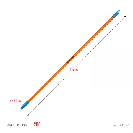GRINDA FIBER-120, фибергласовый, коническая резьба, длина 1170 мм., черенок для щеток (39137) GRINDA FIBER-120, фибергласовый, коническая резьба, длина 1170 мм., черенок для щеток (39137)