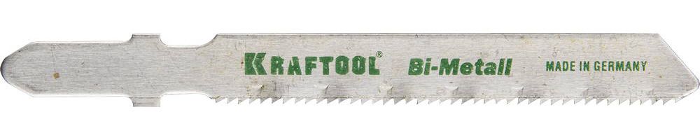 Полотна KRAFTOOL для эл/лобзика, Bi-Metall, по металлу (1,5-2мм), EU-хвост., шаг 1,2мм, 55мм, 2шт 