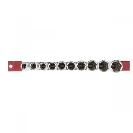 Набор удлиненных торцевых головок 1/2", шестигранные, CrV, 10 шт, 10-22 мм Matrix
