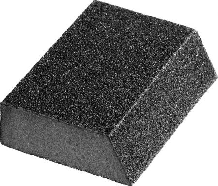 Губка шлифовальная STAYER MASTER угловая, зерно - оксид алюминия, Р180, 100 x 68 x 42 x 26 мм, средняя жесткость. 