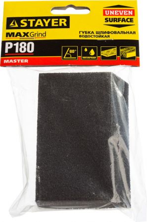 Губка шлифовальная STAYER MASTER угловая, зерно - оксид алюминия, Р180, 100 x 68 x 42 x 26 мм, средняя жесткость. Губка шлифовальная STAYER MASTER угловая, зерно - оксид алюминия, Р180, 100 x 68 x 42 x 26 мм, средняя жесткость.
