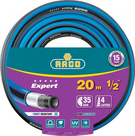 Шланг RACO EXPERT поливочный, 35атм., армированный, 4-х слойный, 1/2"x20м