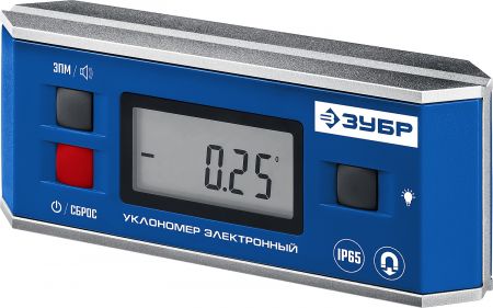 Уровень-угломер ЗУБР ЭКСПЕРТ электронный магнитный, функция определения абсолютного нуля, точность 0,1 Град 