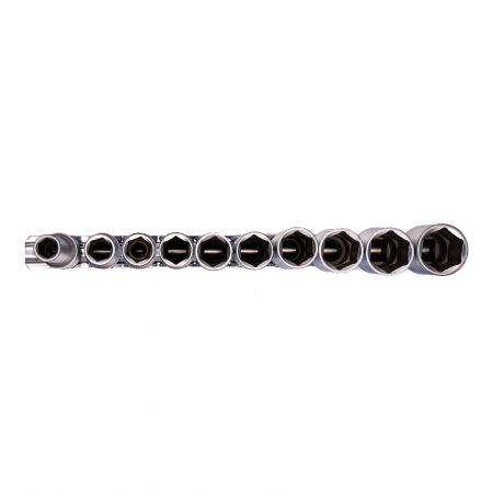 Набор удлиненных торцевых головок 1/2", шестигранные, CrV, 10 шт, 10-22 мм Stels Набор удлиненных торцевых головок 1/2", шестигранные, CrV, 10 шт, 10-22 мм Stels