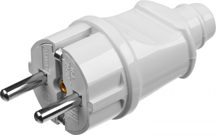 Вилка MAXElectro электрическая, 16А/220В, с заземлением, белая, STAYER Вилка MAXElectro электрическая, 16А/220В, с заземлением, белая, STAYER