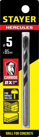 STAYER HERCULES 5 x 85 мм сверло по бетону PROFESSIONAL STAYER HERCULES 5 x 85 мм сверло по бетону PROFESSIONAL