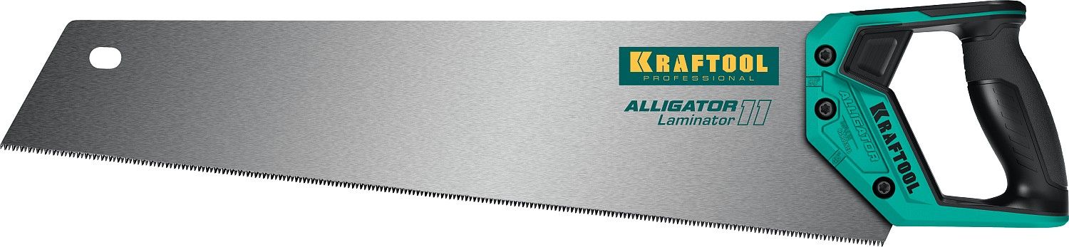 Ножовка по ламинату "Alligator LAMINATOR 11", 500 мм, 11 TPI 3D зуб, KRAFTOOL Ножовка по ламинату "Alligator LAMINATOR 11", 500 мм, 11 TPI 3D зуб, KRAFTOOL