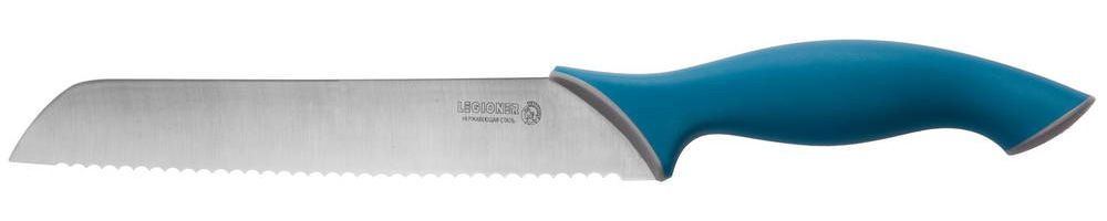 Нож LEGIONER ITALICA хлебный, эргономичная рукоятка, лезвие из нержавеющей стали, 200мм 