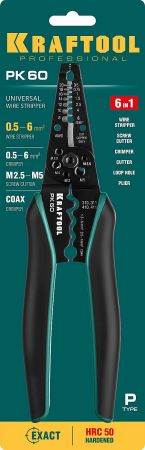 PK-60 стриппер многофункциональный, 0.5 - 6 мм2, KRAFTOOL PK-60 стриппер многофункциональный, 0.5 - 6 мм2, KRAFTOOL