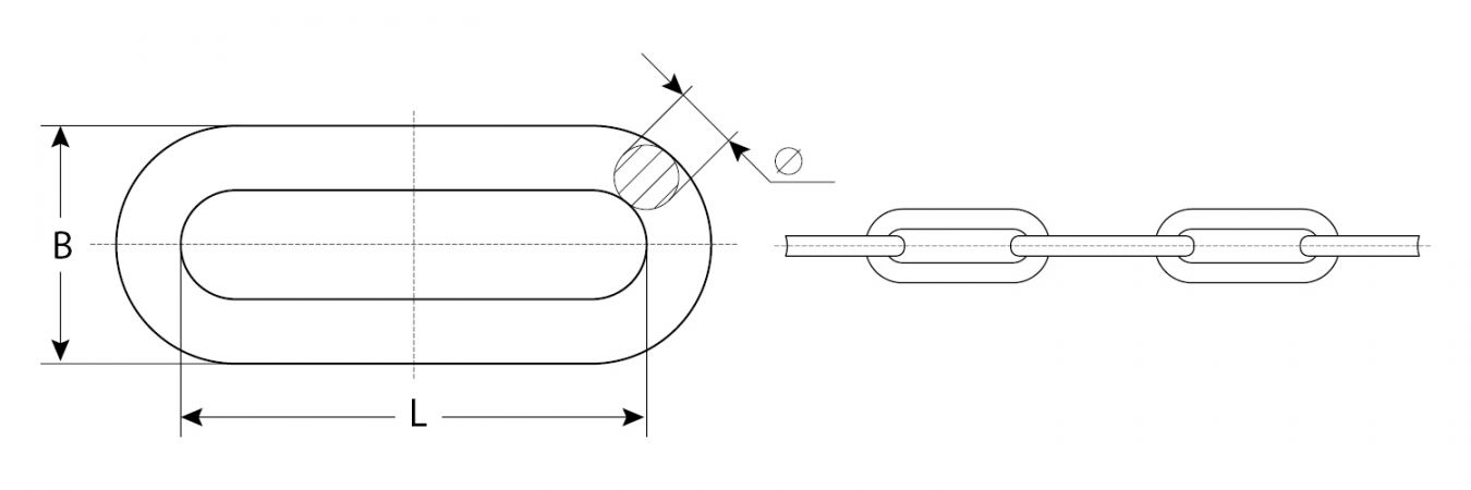 Цепь ЗУБР длиннозвенная, DIN 763, оцинкованная сталь, d=4мм, L=70м 