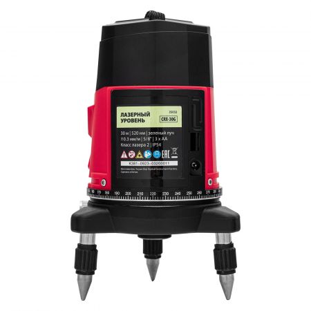 Лазерный уровень CRX-30G, 30 м, зеленый луч, батарейки, резьба 5/8" MTX Лазерный уровень CRX-30G, 30 м, зеленый луч, батарейки, резьба 5/8" MTX