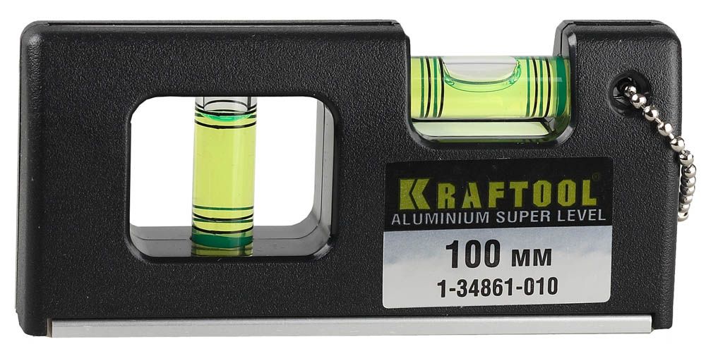 Уровень KRAFTOOL PRO МИНИ с магнитом, 2 ампулы, 100мм 