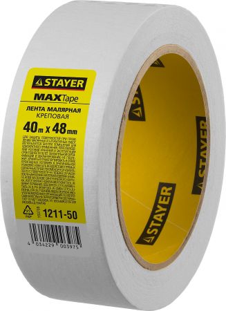 Лента STAYER PROFI малярная,  креповая, до 80 градусов, 48мм х 40м 