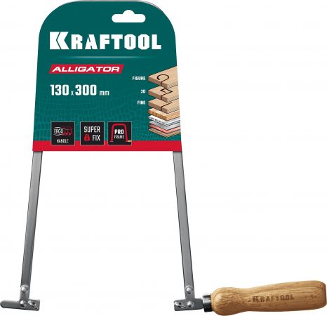 KRAFTOOL Aligator, 130x300 mm, лобзик ручной хромированный KRAFTOOL Aligator, 130x300 mm, лобзик ручной хромированный