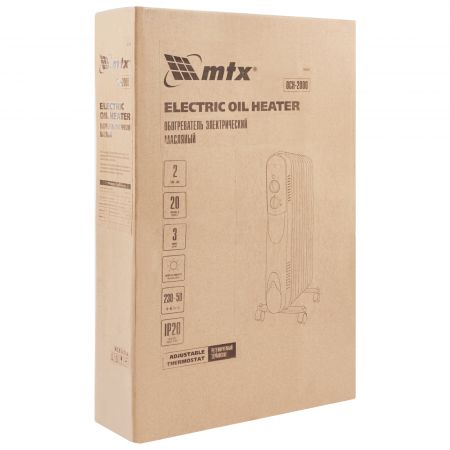 Масляный обогреватель MTX OCH-2000, 230 В, 2000 Вт // MTX Масляный обогреватель MTX OCH-2000, 230 В, 2000 Вт // MTX