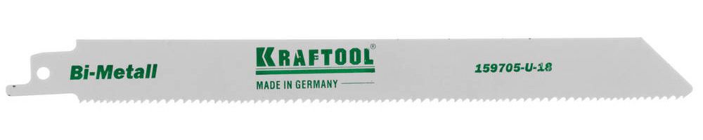 Полотно KRAFTOOL INDUSTRIE QUALITAT для эл/ножовки, Bi-Metall, по металлу, дереву, шаг 1,8-2,5мм, 180мм 