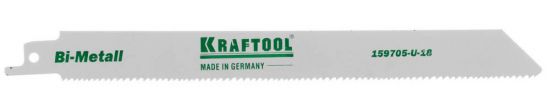 Полотно KRAFTOOL INDUSTRIE QUALITAT для эл/ножовки, Bi-Metall, по металлу, дереву, шаг 1,8-2,5мм, 180мм 