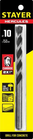 STAYER HERCULES 10 x 150 мм сверло по бетону PROFESSIONAL STAYER HERCULES 10 x 150 мм сверло по бетону PROFESSIONAL
