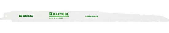 Полотно KRAFTOOL INDUSTRIE QUALITAT для эл/ножовки, Bi-Metall, по металлу, дереву, шаг 1,8-2,5мм, 280мм 