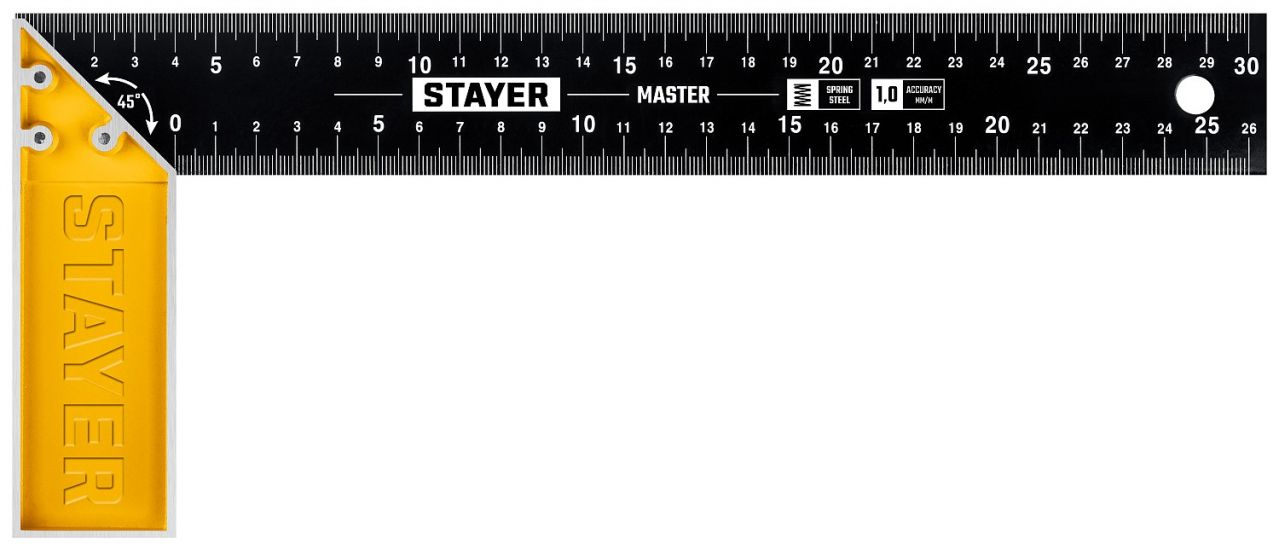 STAYER  300 мм столярный угольник со стальным полотном
