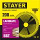 STAYER LAMINATE 200 x 32/30мм 56T, диск пильный по ламинату, аккуратный рез
