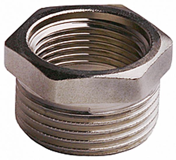 Футорка GENERAL FITTINGS никелированная латунь, 1/2" х 3/8"