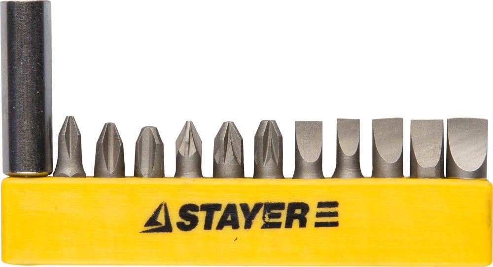 Набор STAYER Биты MASTER с магнитным держателем ,12 предметов 