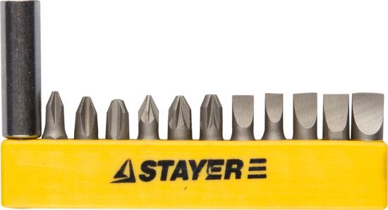 Набор STAYER Биты MASTER с магнитным держателем ,12 предметов 