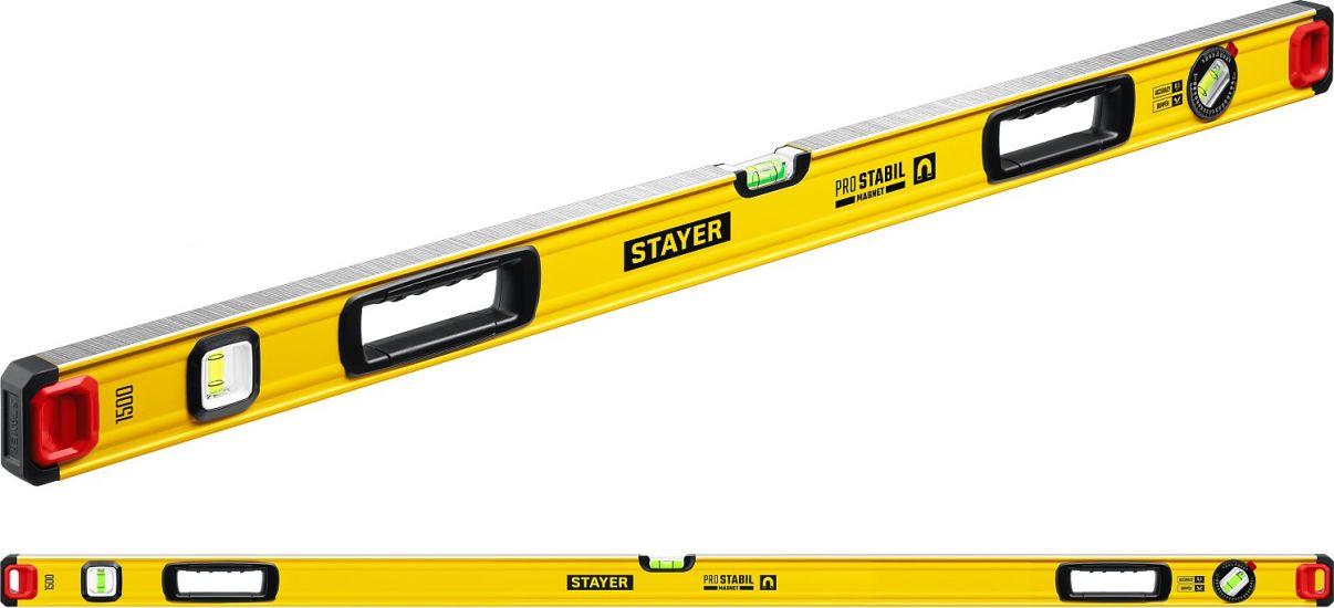 STAYER PROFESSIONAL 1500 мм уровень магнитный с двумя фрезерованными поверхностями