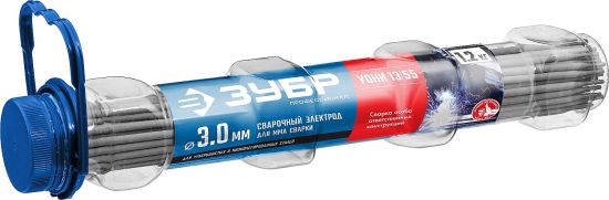 ЗУБР электрод сварочный УОНИ 13/55 с основным покрытием, для ММА сварки, d 3.0 х 350 мм, 1,2 кг. Профессионал.
