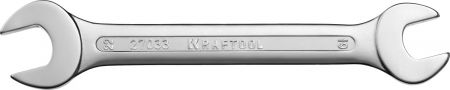 Ключ KRAFTOOL EXPERT гаечный рожковый, Cr-V сталь, хромированный, 19х22мм