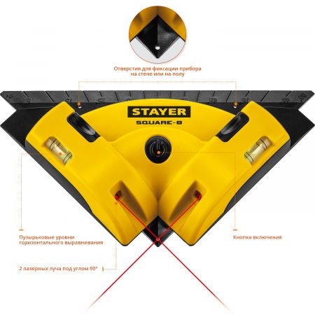 Угольник электронный "SQUARE-8" для кафеля, STAYER Professional 34928 Угольник электронный "SQUARE-8" для кафеля, STAYER Professional 34928