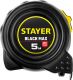 STAYER BlackMax 5м / 25мм рулетка в ударостойком полностью обрезиненном корпусе  и двумя фиксаторами