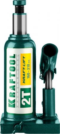 KRAFTOOL KRAFT-LIFT 2т, 160-310мм домкрат бутылочный гидравлический, KRAFT BODY