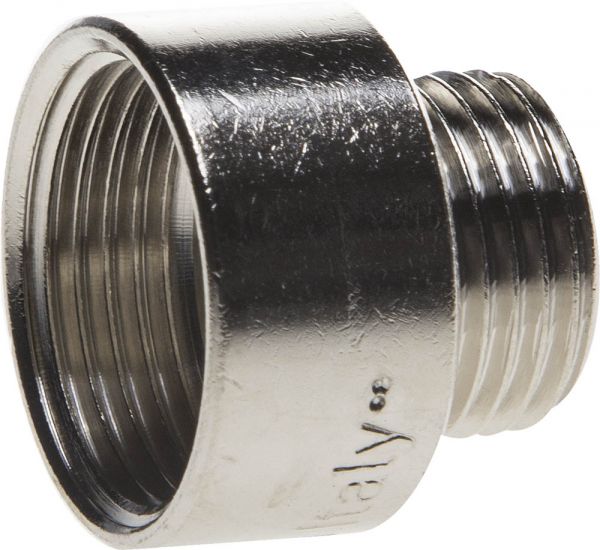 Переходник GENERAL FITTINGS удлиненный цилиндрический, никелированная латунь, 3/4" х 1/2"